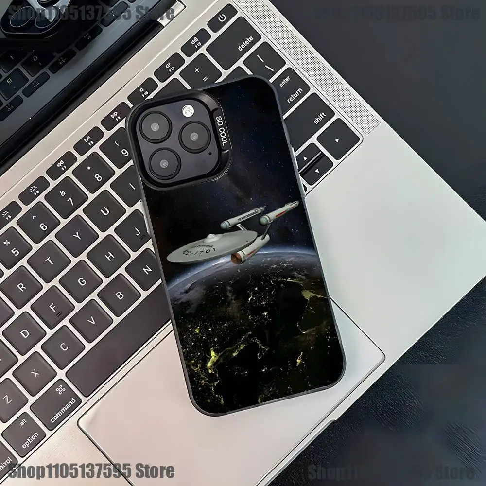 Funda de teléfono Art Star T-Trek S-Ships para iPhone 17,16,15,14,13,12,11,Pro,XS,Max,Plus,Mini,SE4,E, funda negra mate a prueba de golpes