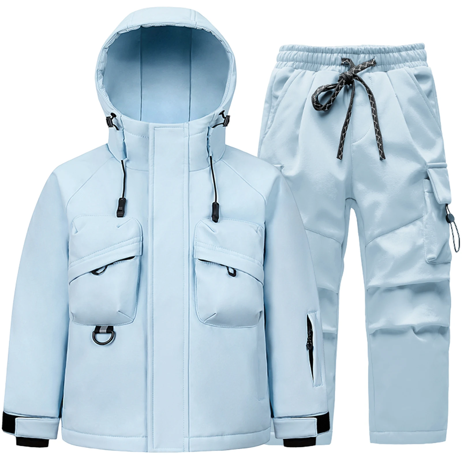 

Детская лыжная куртка, зимние штаны, зимние пальто для сноуборда, лыжные костюмы для девочек и мальчиков, ветрозащитная водонепроницаемая детская лыжная одежда -30 градусов