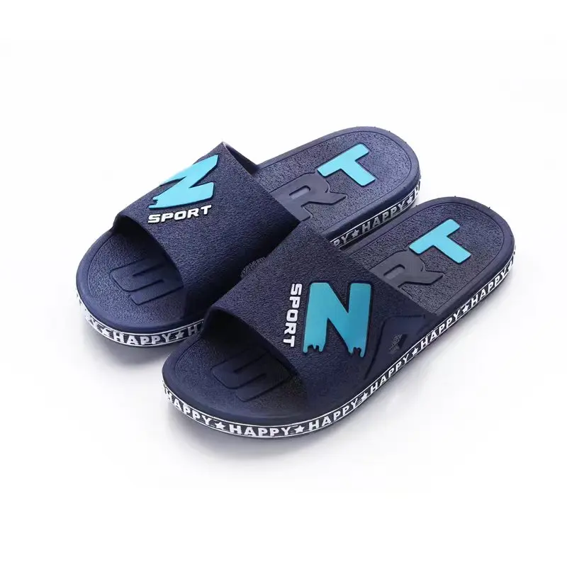 2024 New Man's Summer High Quality One Word Slippers Soft Sole Non Slip Anti Odor Home Slippers Bathroom Slippers