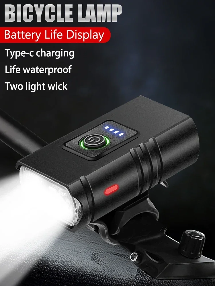 AliExpress KDULIT USB Rechargeable T6 LED Bike Light 6 Modes Front MTB Bicycle Headlight Flashlight Cycling Lamp for Night Riding Safety