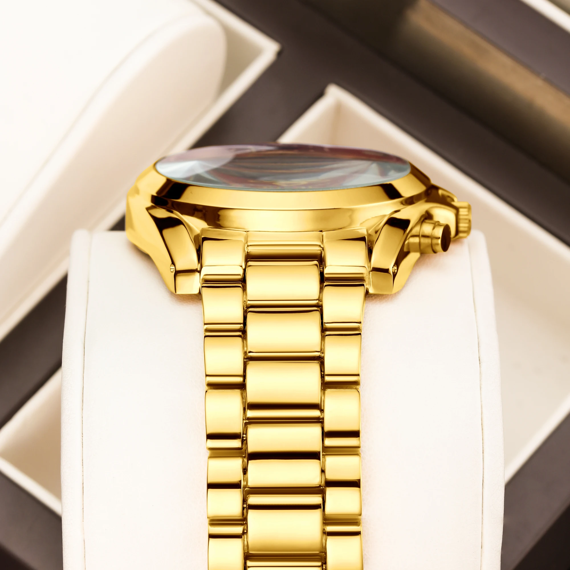 YaLaLuSi Fashion Waterproof Sports Quartz Watch For Couple Men Women Gold Ion Plating Luxury Wristwatch Gift Set Free Shipping - Image 3