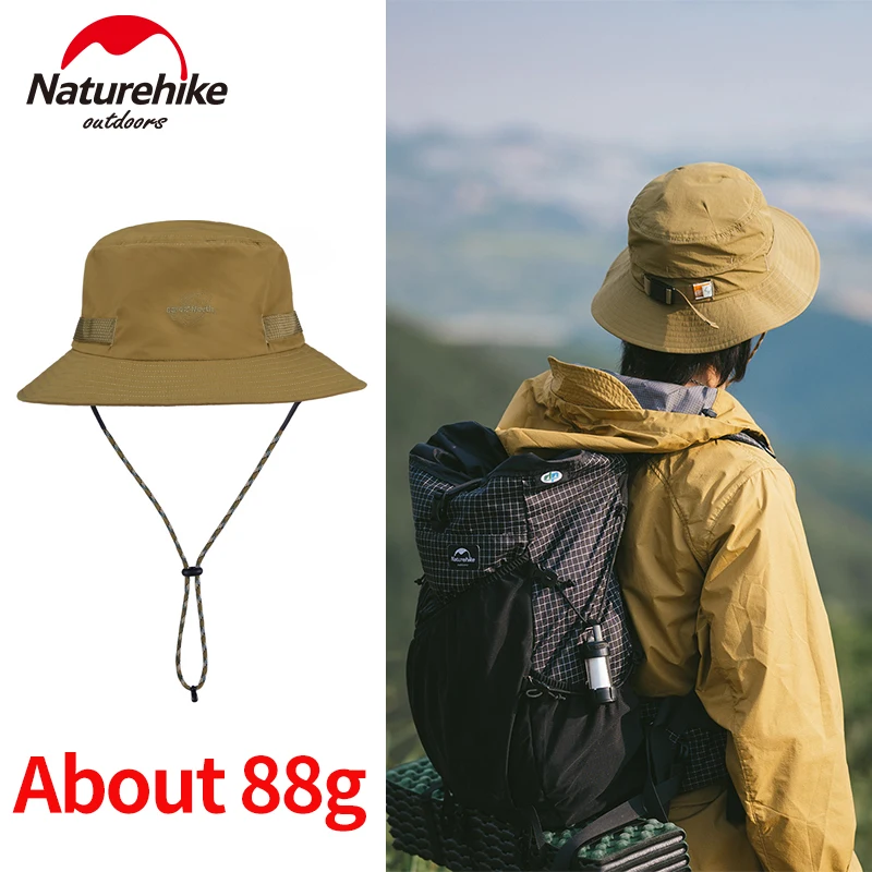 Naturehike Outdoor Fisherman Hat UPF50+ Sunscreen 88g Ultralight Summer Hiking Climbing Hat Breathable Wide Brim Men Women Cap