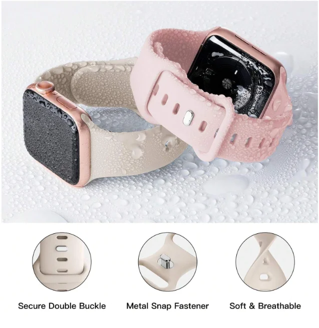 Silicone Correa for Apple Watch Band For Women 38mm 40mm 41mm 42mm 44mm 45mm 49mm S/M,L/M for iWatch Strap Watchband