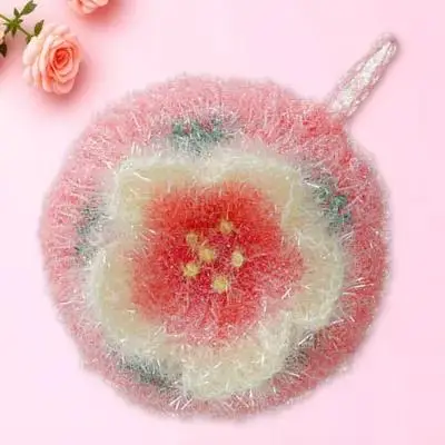 

Flower Dish Towel Premium Reusable Non-Scratch Absorbent Quick-Dry Cleaning Scrubber for Kitchen Tableware Washing
