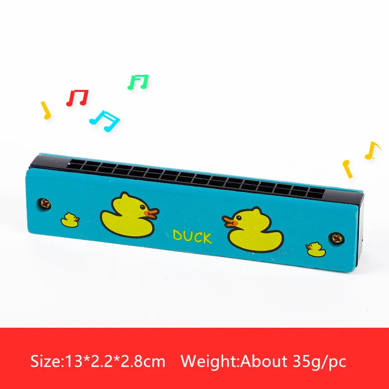 Colorido 16 buracos Tremolo Harmonica música brinquedo educativo instrumento Musical para crianças