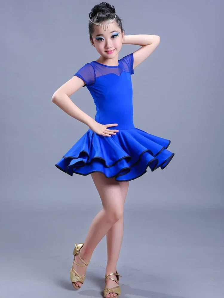 Costume da ballo jazz per ragazze, per bambini, moderno, latino, tango, salsa, sala da ballo, competizione, festa serale, per bambini, abito da ballo latino