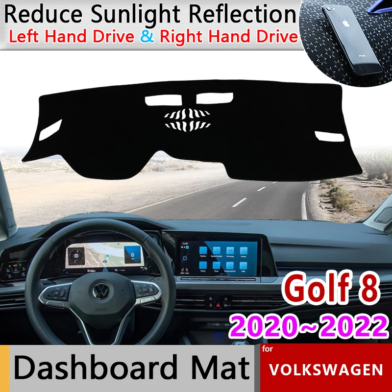 

Dashboard Cover Dash Board Mat Carpet Pad for Volkswagen Golf 8 MK8 VW 2020~2022 Sun Shade Cape Blanket Protector Car Stickers