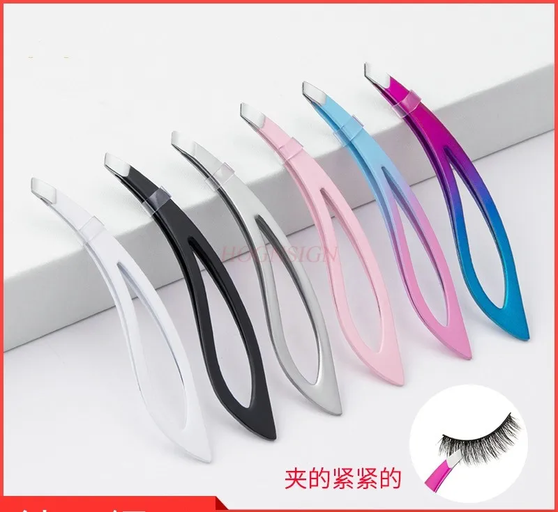 眉毛クリップ、脱毛クリップ、メイク道具の修理用のまっすぐな眉毛クリップと斜めの眉毛クリップを備えたステンレス製ピンセット
