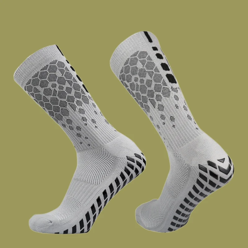 Calcetines deportivos de fútbol para hombre y mujer, medias transpirables de silicona con agarre antideslizante, con gráficos de panal, 3/5 pares