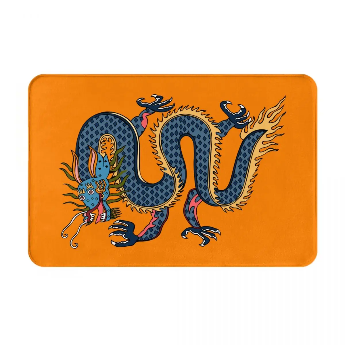 TIBETAN DRAGON RUG nepal travel asia culture animal  jungle tibetanrug buddhism procreate manzana Doormat for Home drop shipping