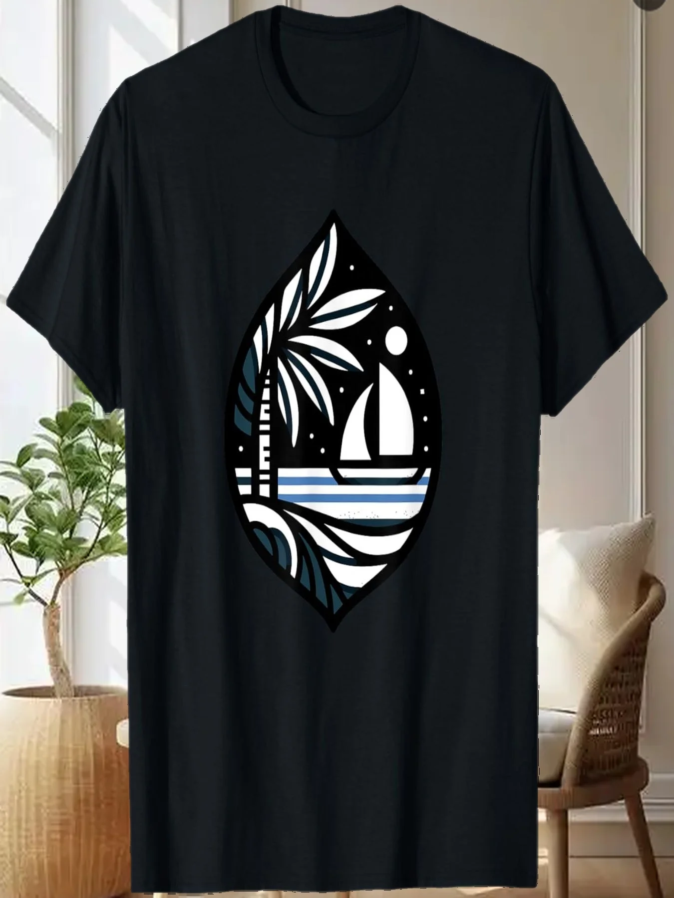 

Футболка Cool Guam Logo Re-Imagined, маленькая, черная