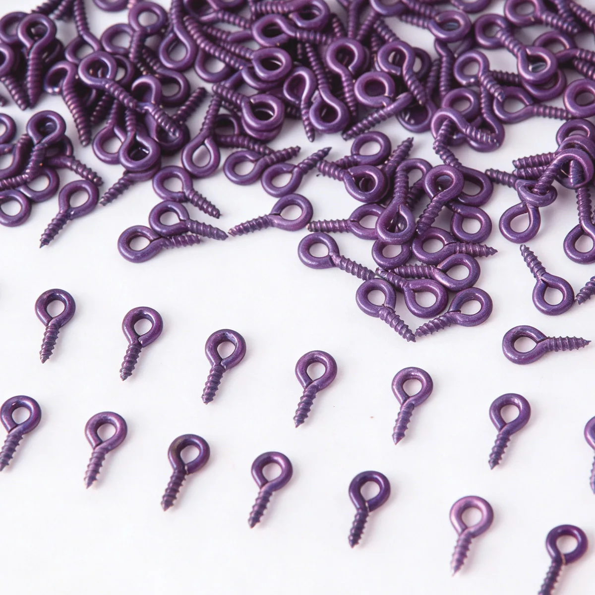 

100-300Pcs/lot 4*8mm Purple Small Eye Pins Eyepins Hooks Eyelets Screw for DIY Jewelry Making Chain Supplies Accessories
