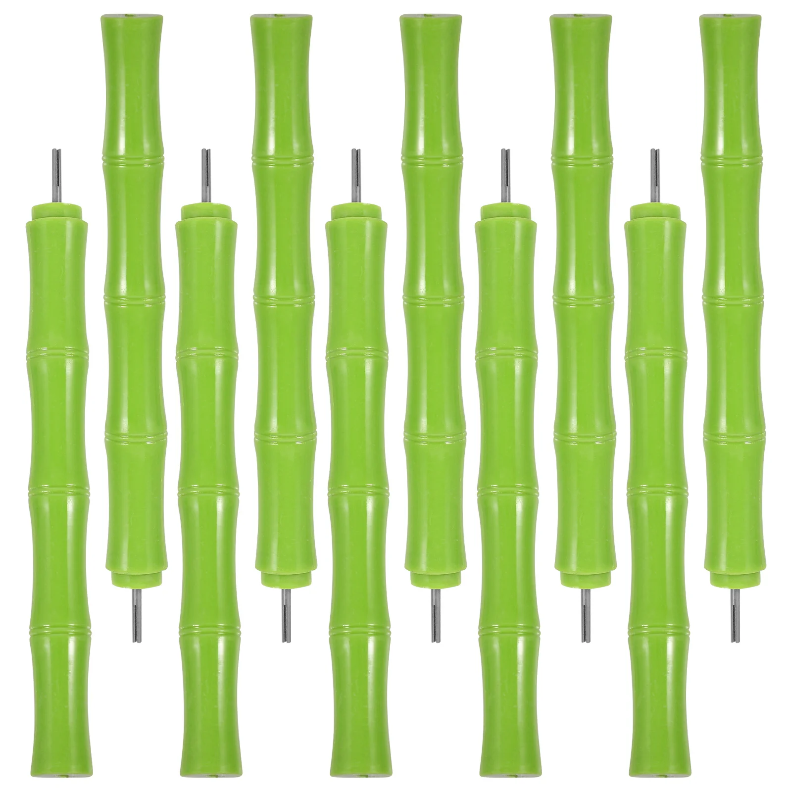 

10pcs Bamboo Stem Quilling Pen Stainless Steel Tip Smooth Craft Diy Art Projects Quilling Tools For Decorative