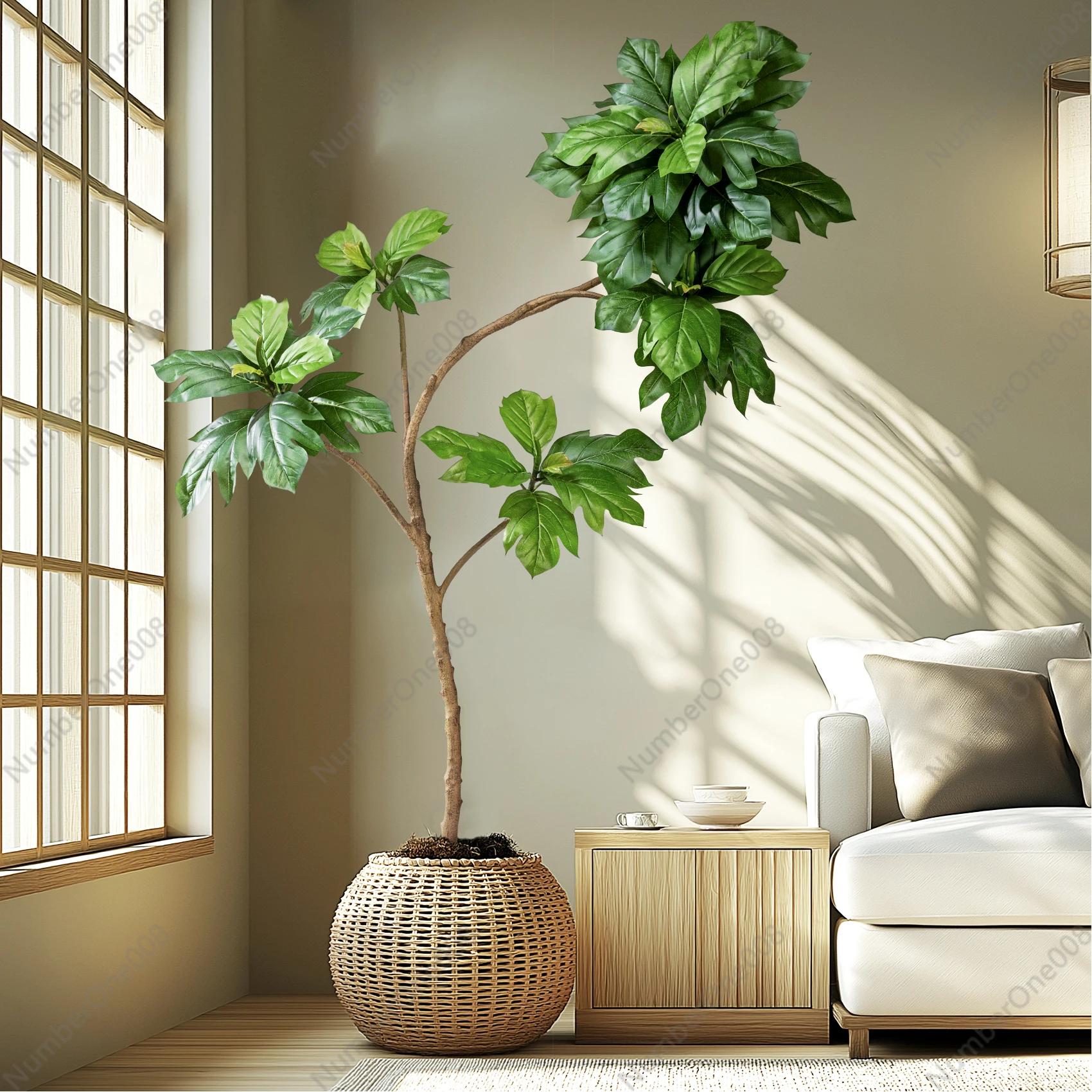 

Natural Artificial Green Plastic Tree House Potted Plant Simulation Plant Wedding Decoration Indoor Outdoor Artificial