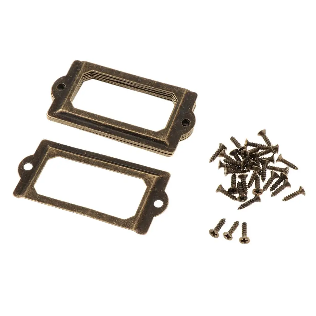 10 Pieces Drawer Label Tag Card Holder Shelf Library Office