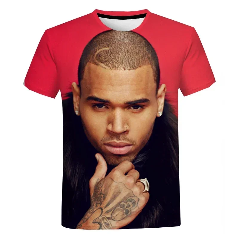 

Pop Singer Chris Brown 3D Print T-shirt Summer Men/Women Casual Loose Top Street Style Hip Hop Oversize O-Neck Tops Harajuku