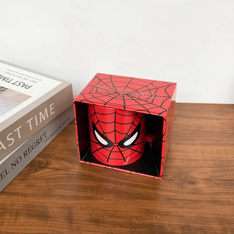 Marvel Movie Character Peripheral Avengers Spider-Man Red Ceramic Mug Home Decoration Children'S Water Cup Gift