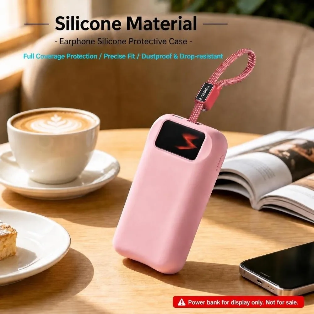 Silicone Protective Case Dustproof Shockproof Protective Cover Portable Soft Shell for UGREEN P6 PB610 45W 10000mAh Power Bank