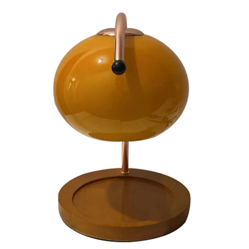 Lámpara calentadora de velas con Base de madera con temporizador, lámpara de cera de vela nórdica, vela de aromaterapia regulable para decoración de casa y oficina