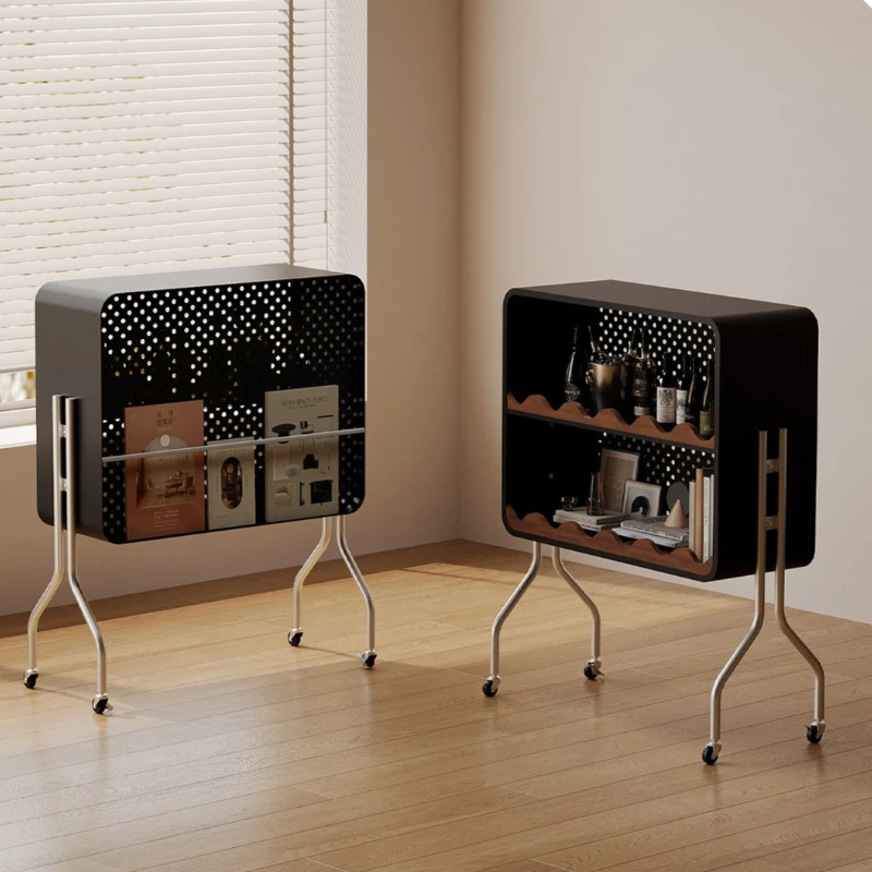 movable floor display cabinet living room light luxury storage cabinet creative antique aparador de sala de estar home furniture