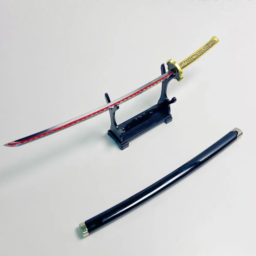 Épée Katana en métal Demon Slayer Tsugikuni Yoriichi, sabre de samouraï japonais, couteau Ninja, accessoires de Cosplay, jouet accessoire, 9.4 pouces