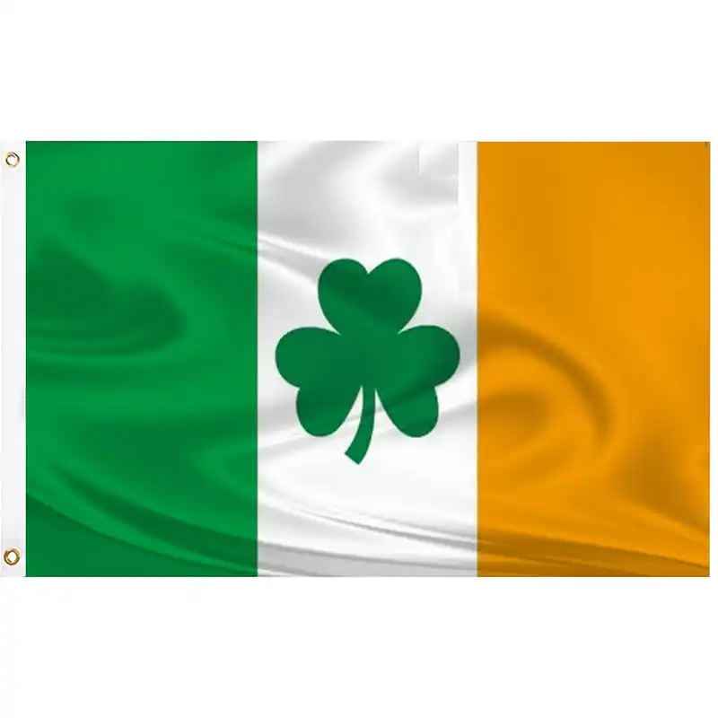 

Shamrock Irish Flag Ireland Banner Saint Patrick’s Day Clover 90x150cm Polyester Design Brass Grommet For Decoration Celebration