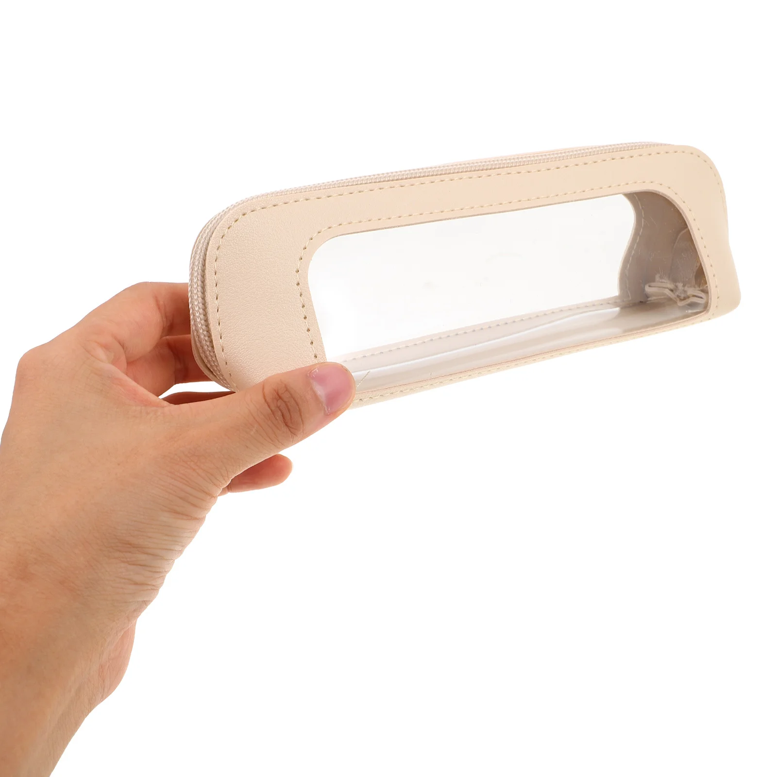 

2Pcs Makeup Brush Pouch Clear Portable Travel Organizer Large Capacity Transparent Tool Case Lightweight Storage Bag