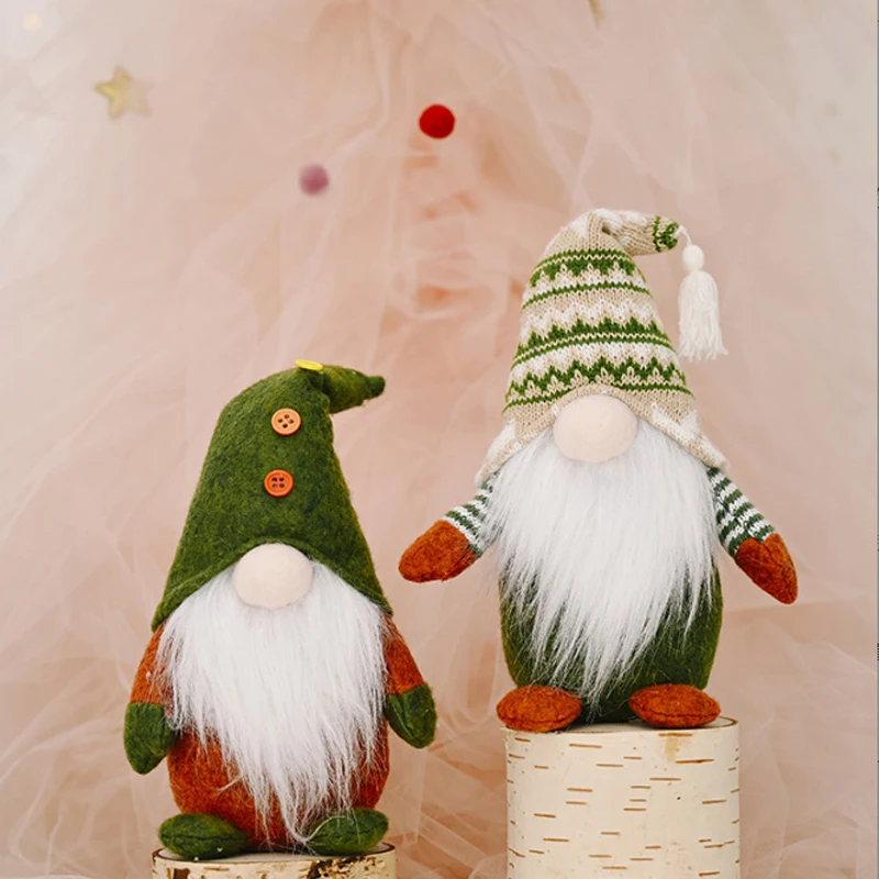 

Christmas Gnome Plush Knitted Faceless Doll Christmas Elf Decoration New Year Xmas Decor for Home Natal Navidad 2023 Gifts