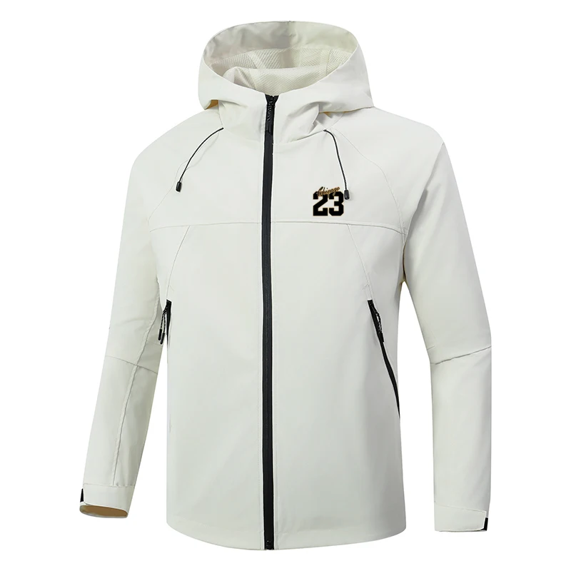 

Men's High-quality Fashionable Casual Hooded Jacket for Spring and Autumn, Outdoor Windproof and Waterproof Zipper Sports Coat