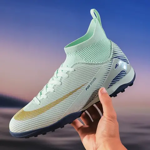 Nya Herr Fotbollsskor Utomhus Höga Fotbollsskor Ultralätta Inomhus Halkfria Sportskor Högkvalitativa Futsal Halkfria 12 best sales sportskor - №8