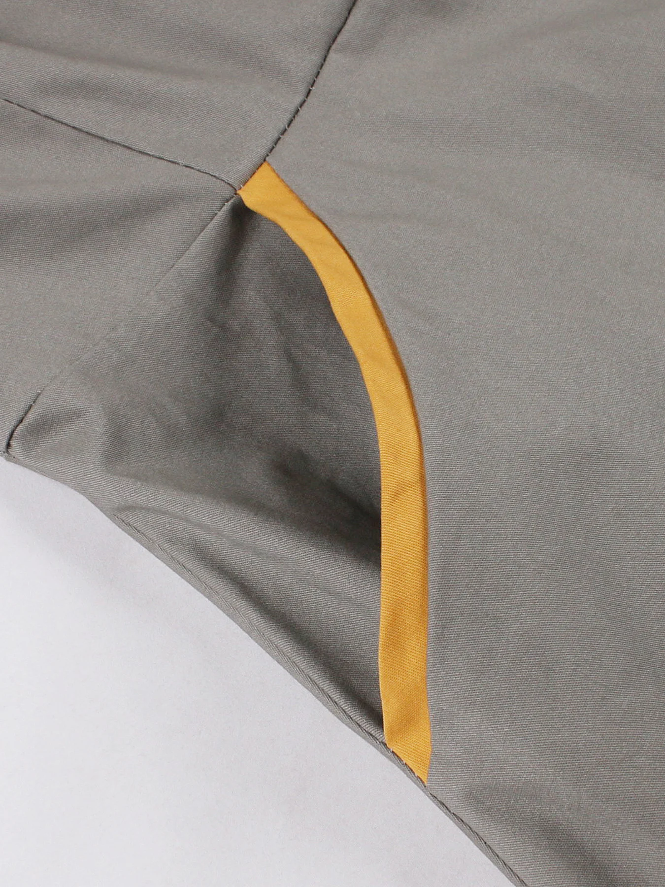 Tonval Grey and Yellow Notched Collar Pockets Midi Dresses Autumn Clothing Half Sleeve Vintage Cotton Dress Women Elegant