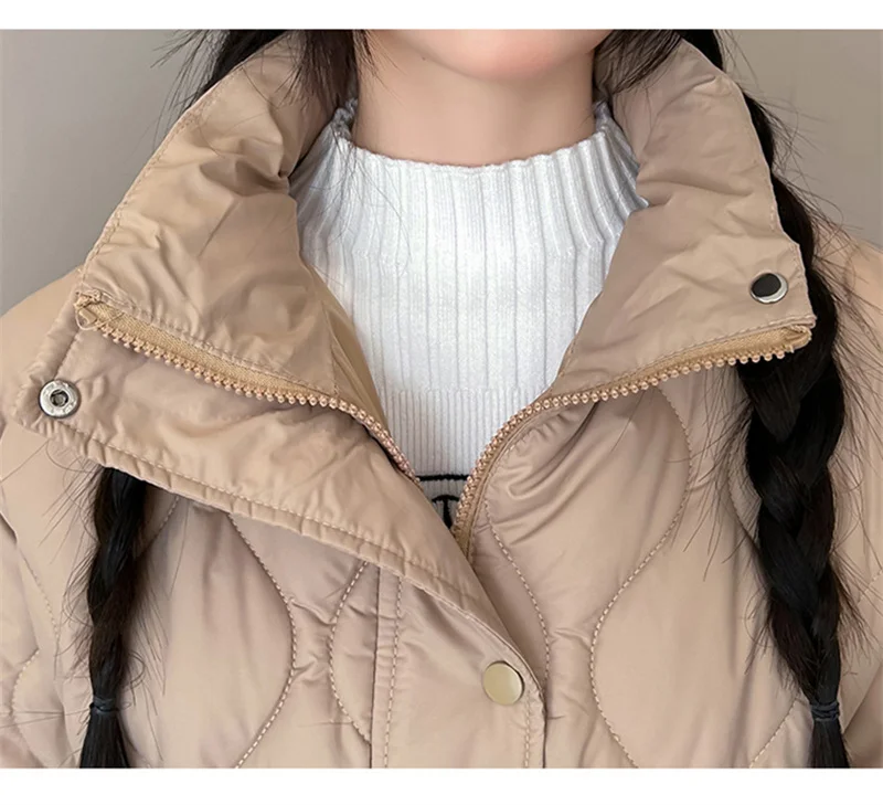 ZAROY Women Jacket With Belt Winter Coat Casual Stand Collar Pocket Thick Warm All-match Sash Parkas Coat куртка женс