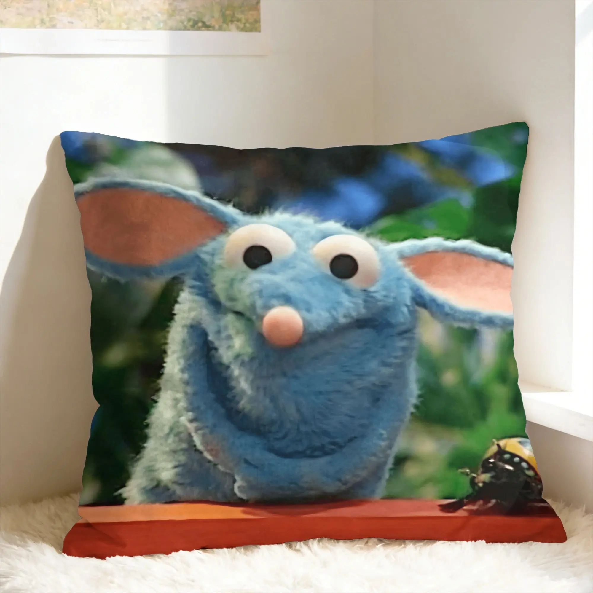 Pillow Cover Tutter- B-Bear In The Big Blue House  Novelty Pillow Case For Sofa Bedroom Home Decor Pillowcases