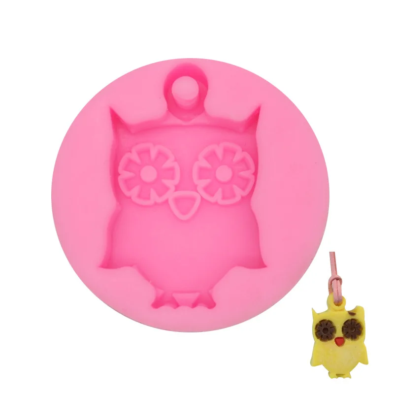 Owl Mold with Holes Aromatherapy Fragrant Stone Car Listing Gypsum DIY Silicone Mould 17-107