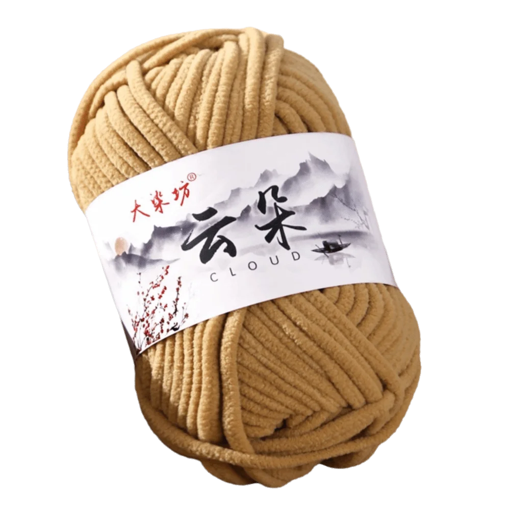 Neues 50g Cloud Chenille Garn Weiche Textur Feines Eisstreifengarn Dünnes Samtgarn DIY Strickgarn für Pullover