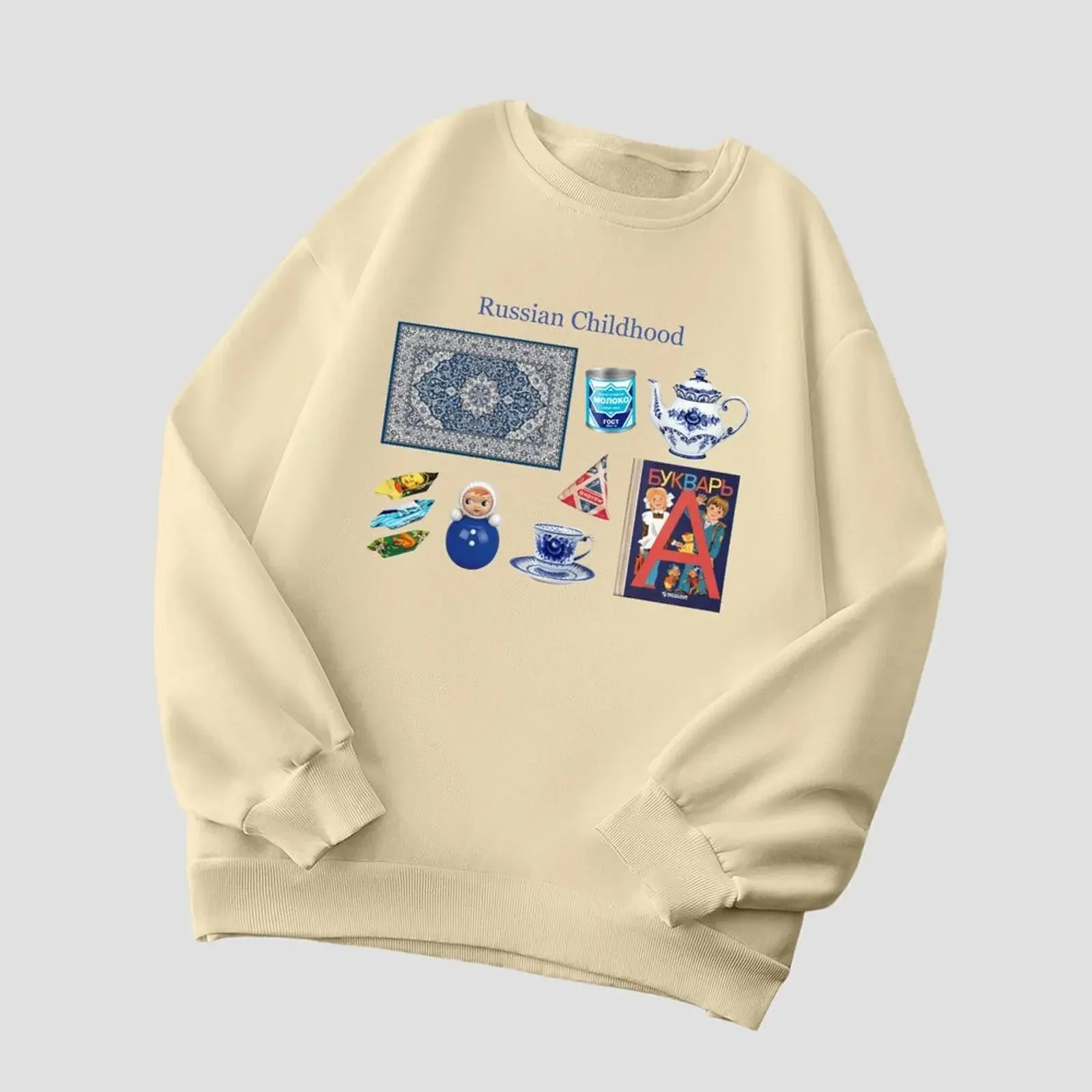 

Y2k Round Neck Women Sweater Velvet Winter Casual Streetwear Comfortable Long Sleeved Pullovers Autumn Woman Clothes 2025