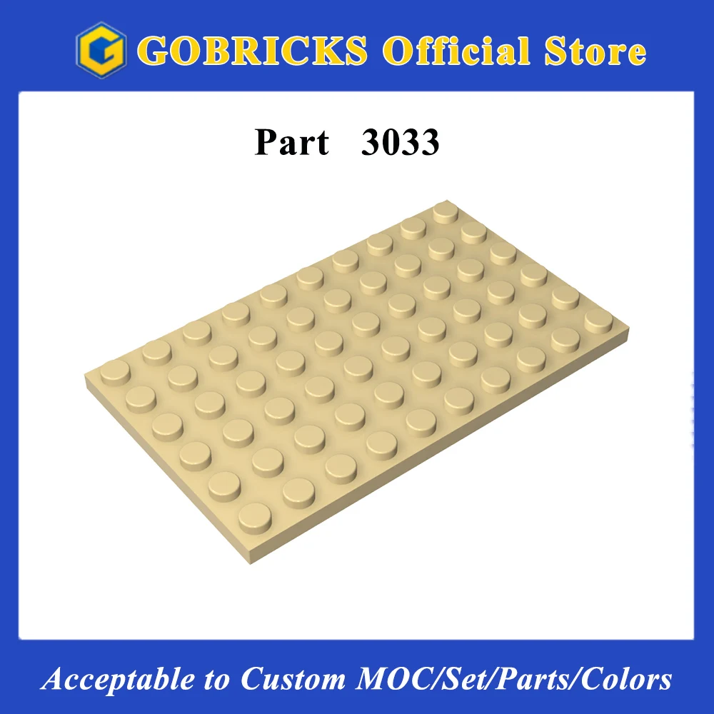 Gobricks 1 Stück MOC 3033 Plattenbausteine 6 x 10 Bausteine Teile DIY Baustein-Set Technik Kinder Handwerkliches und Denkspielzeug