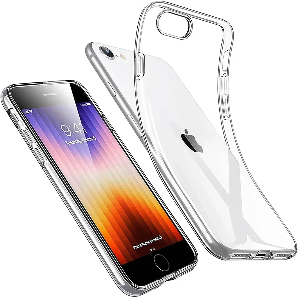 

Transparent Silicone Soft Case for IPhone SE 2022 2020 7 8 Universal Slim Back Cover for Apple IPhone SE2 SE3