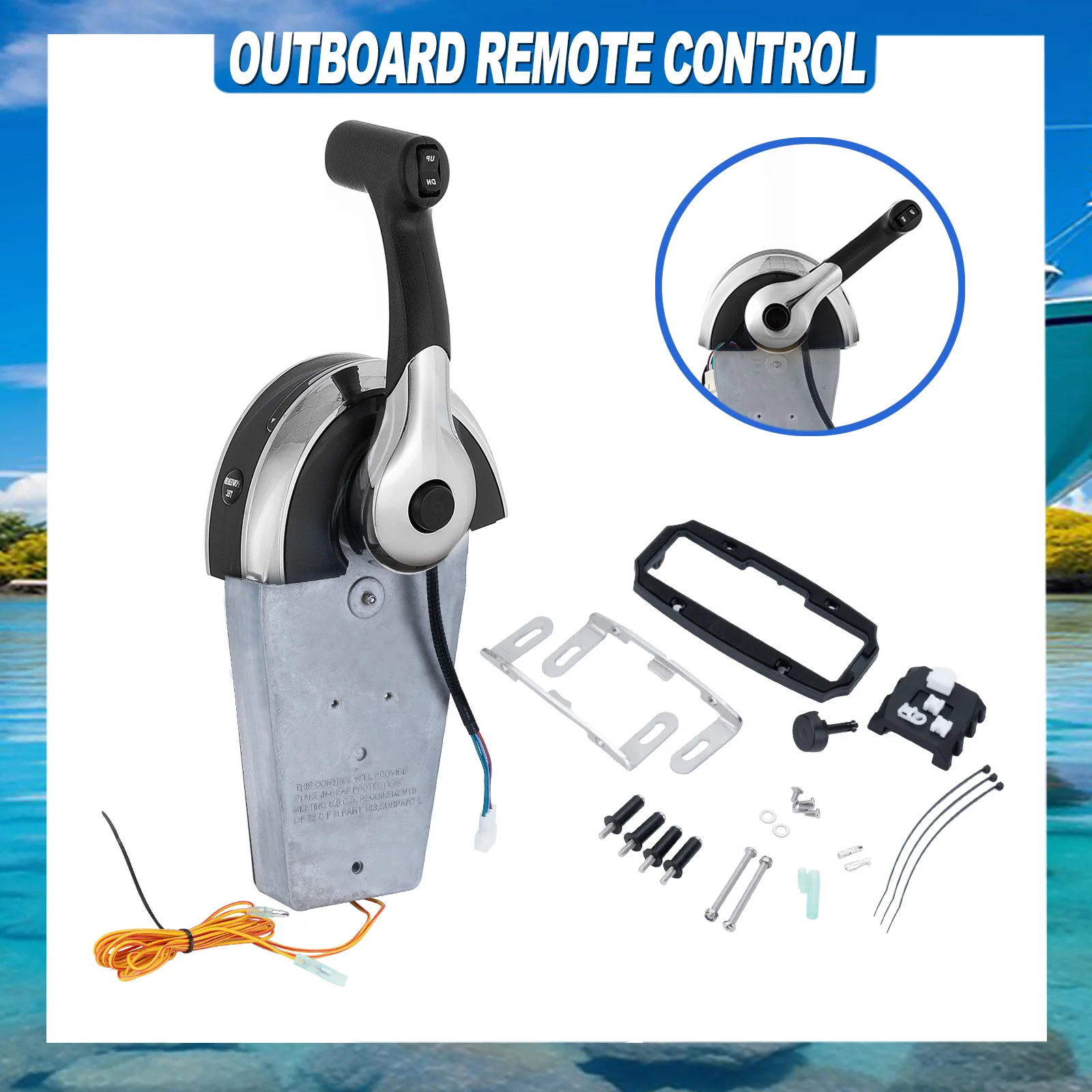 

Single Binnacle Outboard Remote Control Console Mount with Trim Switch GEN II