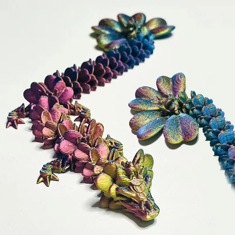 ثلاثية الأبعاد مطبوعة محظوظ ماجيك التنين المنقولة المشتركة تململ لعبة تدوير مفصلية مكتب سطح المكتب زخرفة الكبار لعبة أطفال الحرف الهدايا