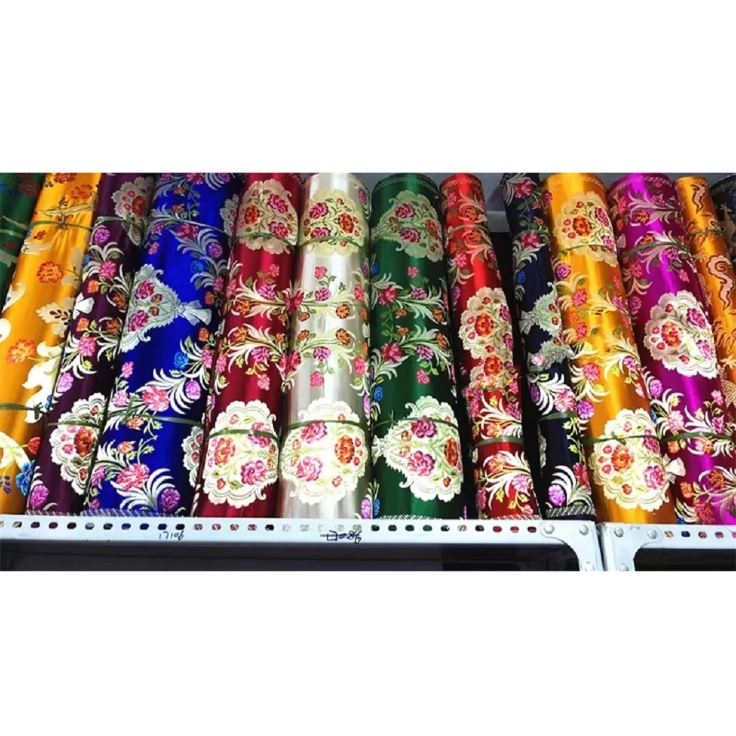 

Tibetan fabric, silk, ethnic retro style, Buddhist hall decoration, background wall, handmade clothing