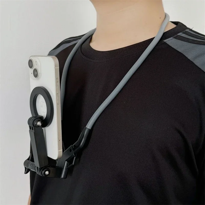 POV Vlog المغناطيسي الهاتف المحمول Selfie الرقبة الحبل حزام الأيدي الحرة يمكن ارتداؤها كسول الهاتف سحر حامل معلق ل Magsafe IPhone #1