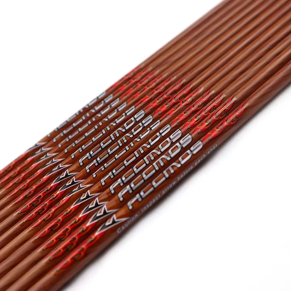 ACCMOS ID6.2mm ไม้คาร์บอน Arrow SHAFT 32 นิ้วกระดูกสันหลัง 300 350 400 450 500 550 600 700 800 ไม้ผิวสําหรับยิงธนูยิง