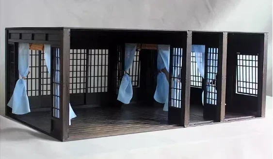 1：12 Miniature Dollhouse Furniture DIY Material Package doll Wine Cabinet Storage Jewelry 1：6Cabinet Dollhouse Background Board