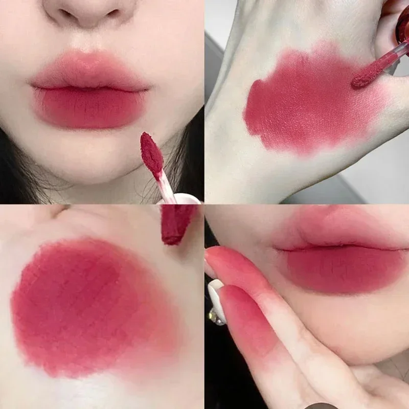 SHAQINUO Matte Fluwelen Lippenstift Lip Glazuur Make-Up Waterdichte Non Stick Cup Tint Blijvende Hydraterende Bestand Zijdeachtige Lipgloss