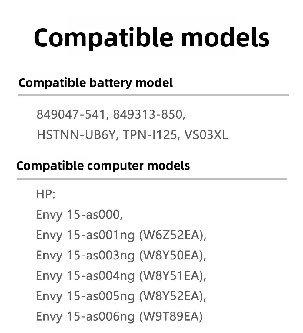 بطارية كمبيوتر محمول جديدة 11.55 فولت 4560 مللي أمبير في الساعة VS03XL لـ HP ENVY 15-as108TU as027TU TPN-I125