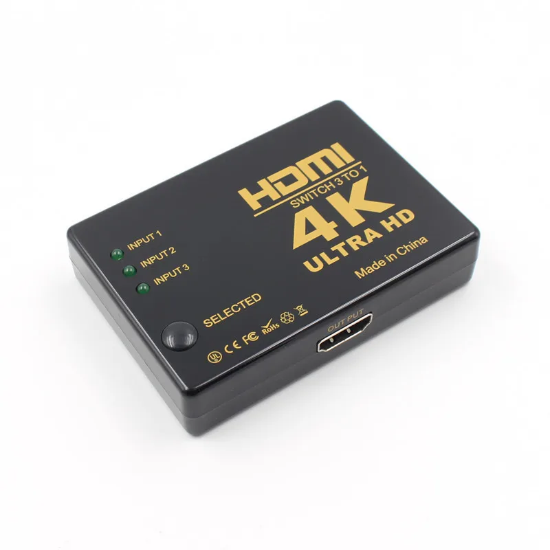 HDMI-compatible Switcher 4K 1080P 5x1 3x1 Switch Selector 5 in 1 out Video Splitter With Remote Controlle for  PC Loptop HDTV