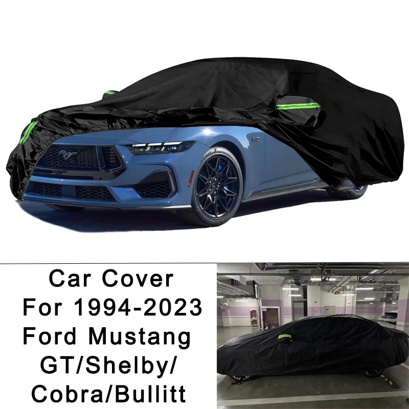 

Outdoor Waterproof Full Car Covers for 1994-2023 Ford Mustang GT/Shelby/Cobra/Bullitt for Rain Snow Dust Hail Protection 2000
