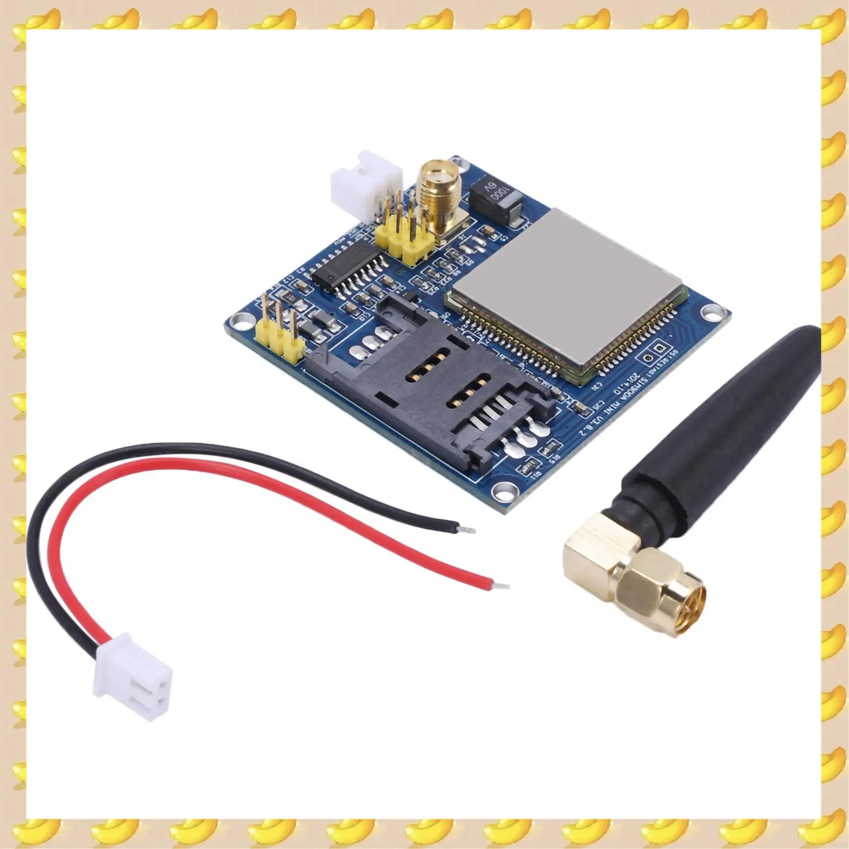 A45U 2Pcs Sim900a Sim900 Mini V4.0 Wireless Data Transmission Module Gsm Gprs Board Kit + Antenna