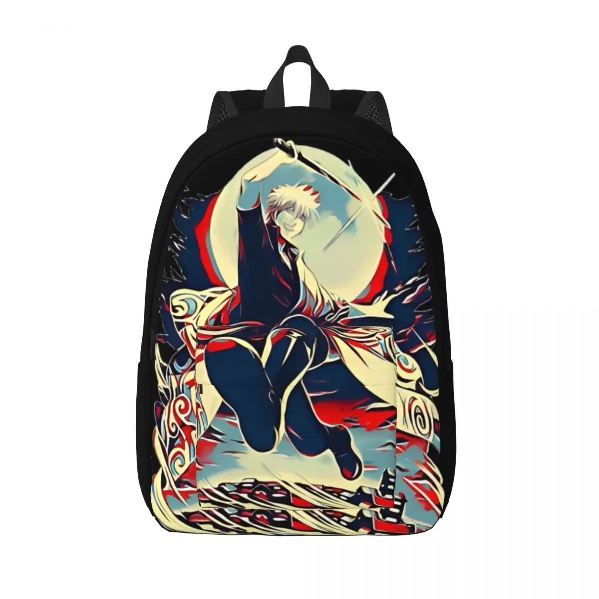 Gintama-Mochila clásica para estudiantes, morral de negocios, aventura, Samurai, ciencia ficción, comedia, morral de día para hombres y mujeres, bolsas de lona universitarias